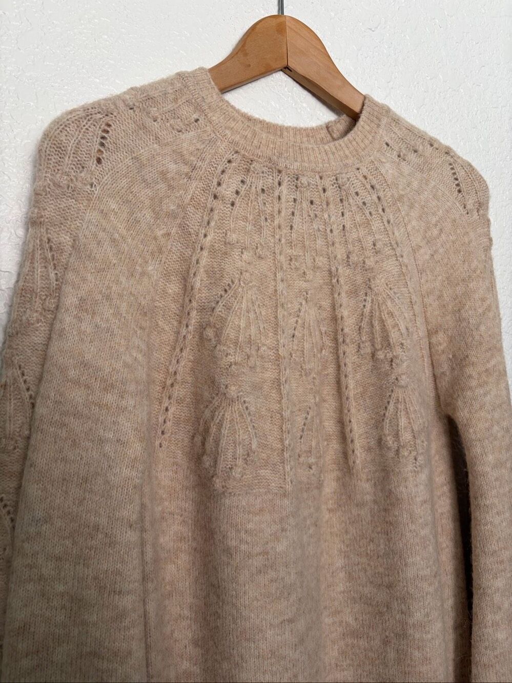 Boden Cable Knit Wool Alpaca Blend Sweater Dress Oatmeal Size US 2 / UK 6 - Picture 7 of 12